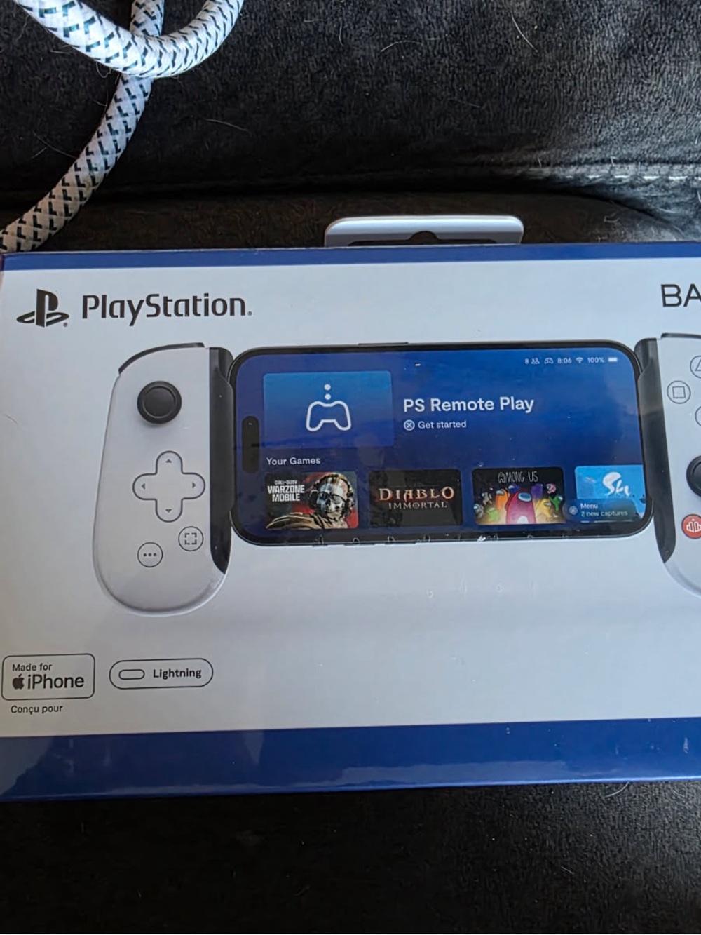 Sony PlayStation White Mobile Gaming Controller for iPhone